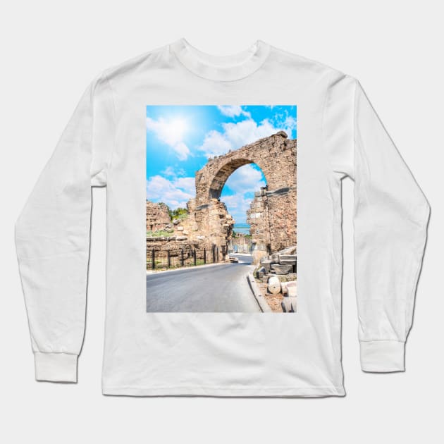 Antalya Side, Turkey Long Sleeve T-Shirt by OKUR Creative